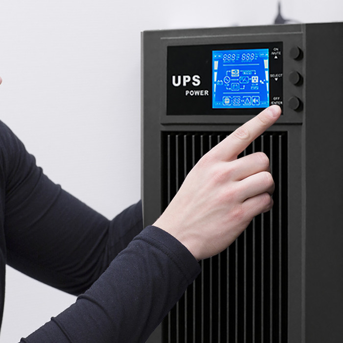 Qoltec Zasilacz awaryjny UPS On-line | Pure Sine Wave | 3kVA | 2.4kW | LCD | USB - zdjęcie 4
