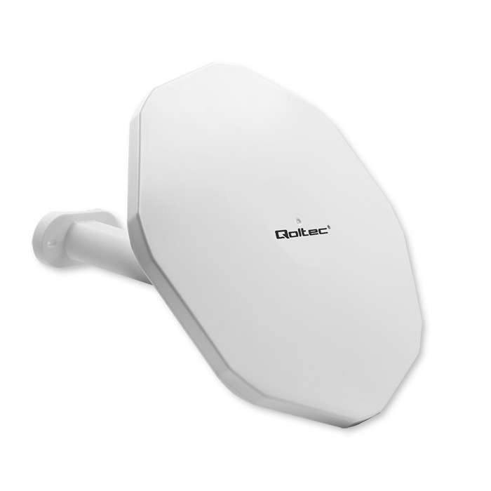Qoltec Antena zewnętrzna DVB-T2 | VHF/UHF | Biała - zdjęcie 1