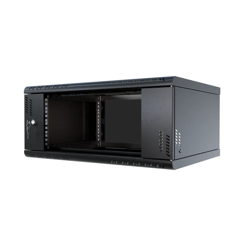 Szafa RACK 19" 4U 450 wisząca Professional szkło czarna - zdjęcie 2