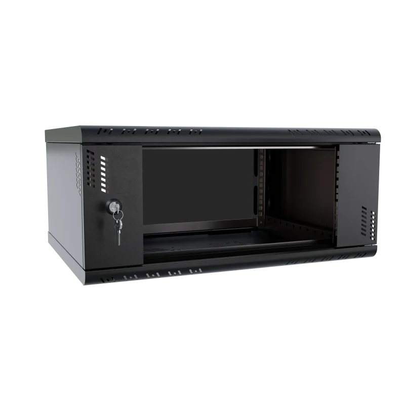 Szafa RACK 19" 4U 450 wisząca Professional szkło czarna - zdjęcie 3
