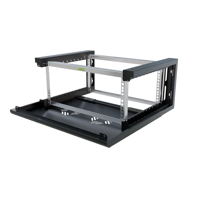 Szafa RACK 19" 4U 450 wisząca Professional szkło czarna - zdjęcie 4