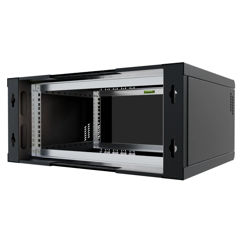 Szafa RACK 19" 4U 450 wisząca Professional szkło czarna - zdjęcie 8