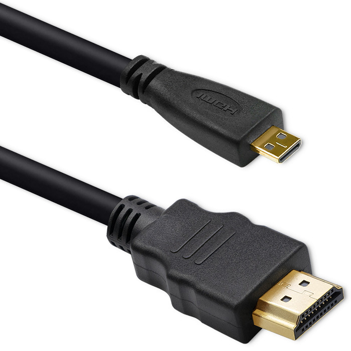 Qoltec Kabel HDMI | Micro HDMI | High speed | 4K | 30Hz | GOLD | 1.5m - zdjęcie 1