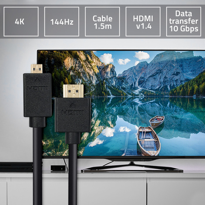Qoltec Kabel HDMI | Micro HDMI | High speed | 4K | 30Hz | GOLD | 1.5m - zdjęcie 2
