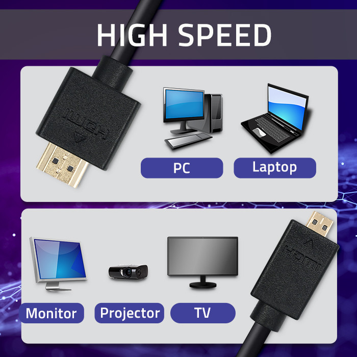 Qoltec Kabel HDMI | Micro HDMI | High speed | 4K | 30Hz | GOLD | 1.5m - zdjęcie 3