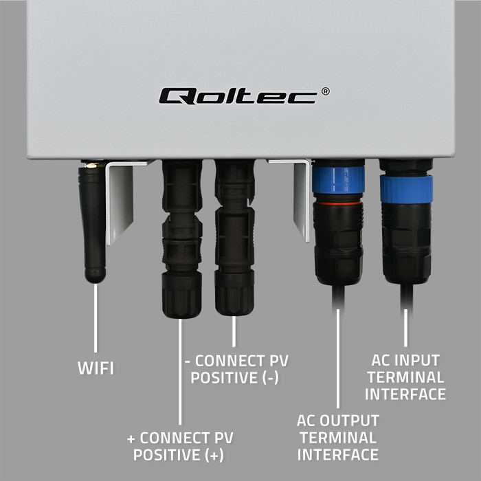 Qoltec Inwerter Przetwornica solarna do grzania wody ECO Solar Boost | MPPT | BYPASS | LCD | 3kW/4kW | Wi-fi - zdjęcie 3