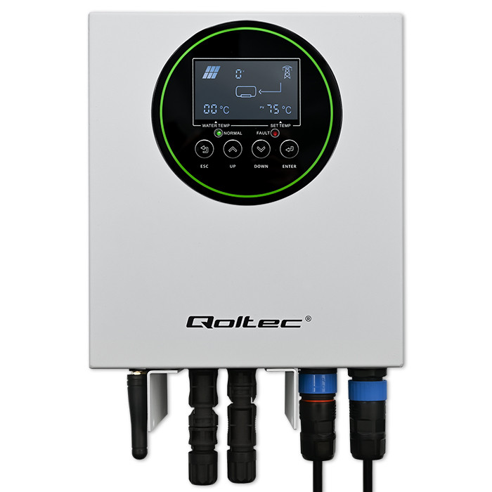 Qoltec Inwerter Przetwornica solarna do grzania wody ECO Solar Boost | MPPT | BYPASS | LCD | 3kW/4kW | Wi-fi - zdjęcie 5