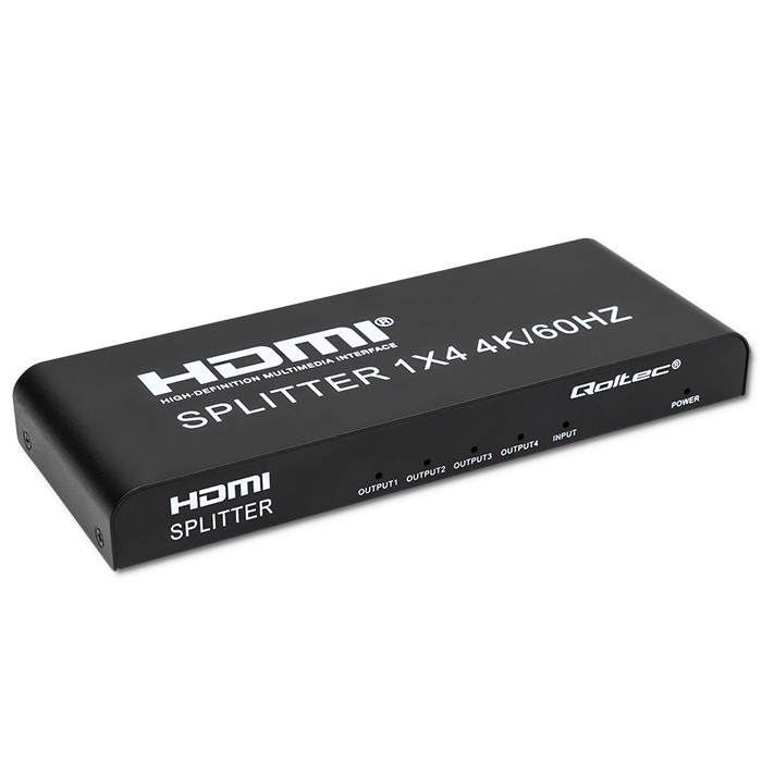 Qoltec Aktywny rozdzielacz Splitter 4 x HDMI 4K x 2K | 6Gb/s | 60Hz | High stability - zdjęcie 1