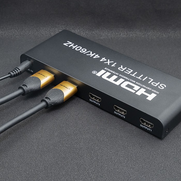 Qoltec Aktywny rozdzielacz Splitter 4 x HDMI 4K x 2K | 6Gb/s | 60Hz | High stability - zdjęcie 3