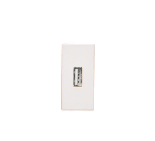 Płytka, K45, złącze USB typ A, 45×22,5mm, czysta biel