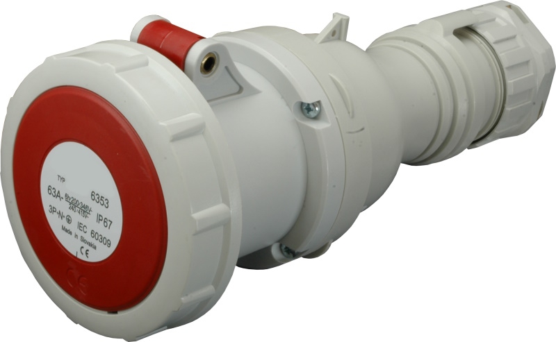 Gniazdo przenośne 63A, 400V, 3P+N+PE, IP67 ESH 6353