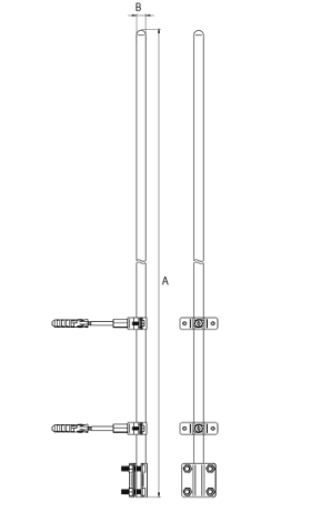 Iglica kominowa L‑1000mm fi 16mm aluminiowa 70.10 AL /97001009/ - zdjęcie 2