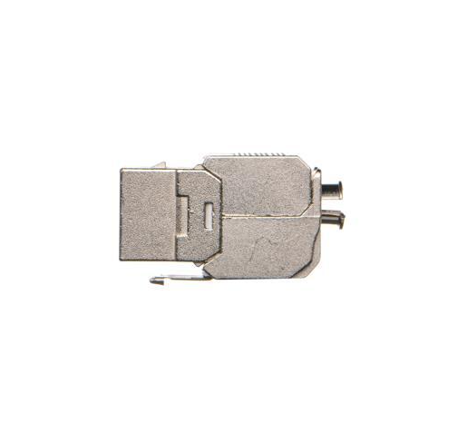 Wkład gniazda komputerowego RJ45 kat.5e, ekranowany (FTP), (akcesoria), stal nierdzewna - zdjęcie 1