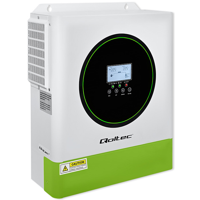 Qoltec Hybrydowy inwerter solarny Off-Grid 3500W | 100A | 24V | MPPT | BMS | opcja Wi-fi |Sinus | Power factor 1.0 - zdjęcie 11