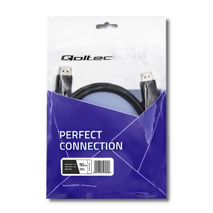 Qoltec DisplayPort v1.4 męski | DisplayPort v1.4 męski | 8K | 0.5m - zdjęcie 7