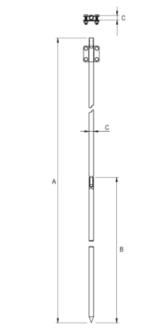 Uziom kompletny fi16 ocynkowany 3m (2x1,5m) ELKONOMIC 41.1.1 B OG /94173002/ - zdjęcie 2