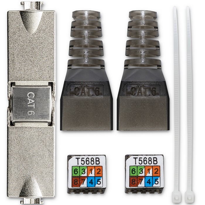 Qoltec Wtyk RJ45 beznarzędziowy STP | CAT6 | JACK PIN | T568B | T568A - zdjęcie 3