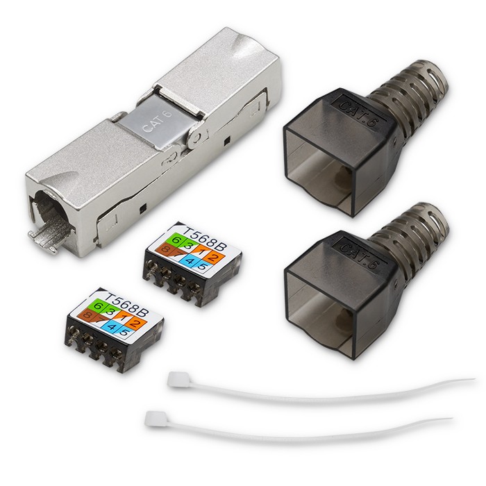 Qoltec Wtyk RJ45 beznarzędziowy STP | CAT6 | JACK PIN | T568B | T568A - zdjęcie 6