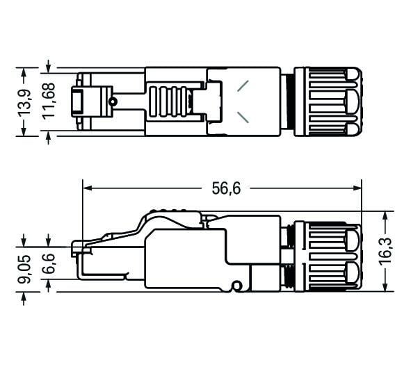 Wtyk ETHERNET; RJ-45; kat. 6A; konstrukcja prosta; kod T568A; AWG 24 - zdjęcie 3
