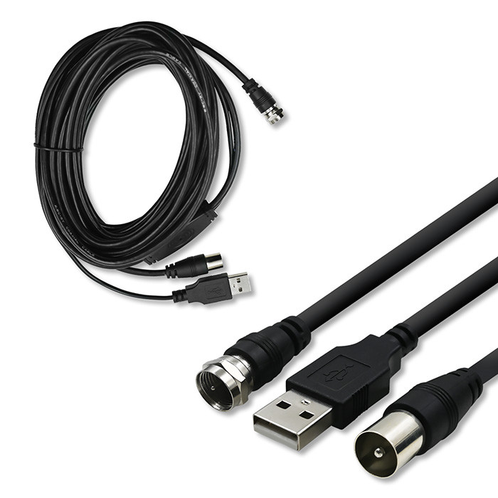 Qoltec Antena zewnętrzna DVB-T2 | VHF/UHF | Czarna - zdjęcie 7