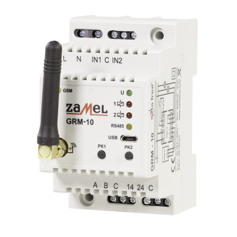 ZDALNY STEROWNIK GSM MODUŁOWY 2-KANAŁOWY TYP: GRM-10 - zdjęcie 2