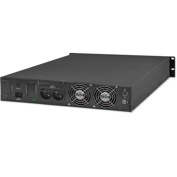 Qoltec Zasilacz awaryjny UPS RACK | 2kVA | 1600W | LCD - zdjęcie 2