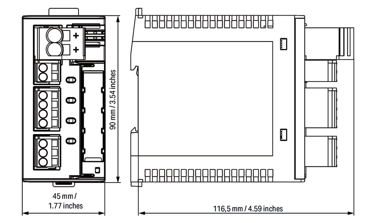 Elektroniczny wyłącznik nadprądowy; 4-kanałowy; napięcie wejściowe 24 V DC; konfig. 2 … 10 A; z możliwością komunikacji; 10,00 mm² - zdjęcie 3