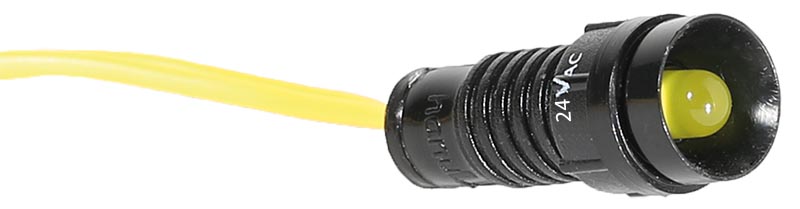 Lampka sygnalizacyjna LED 5mm żółta 24V AC LS LED 5 Y 24