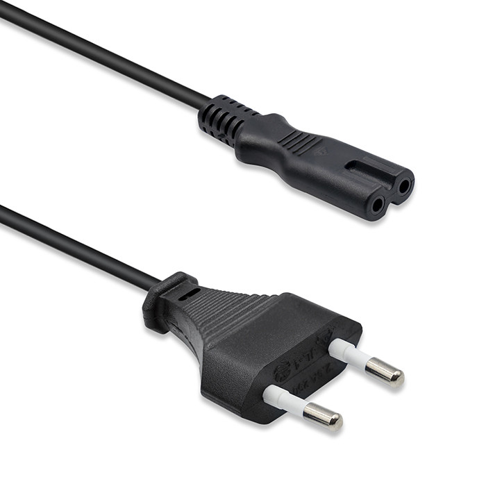 Qoltec Kabel zasilający IEC C7 / CEE 7/16 | ósemka | 2x0.5mm² | 1.4m - zdjęcie 1