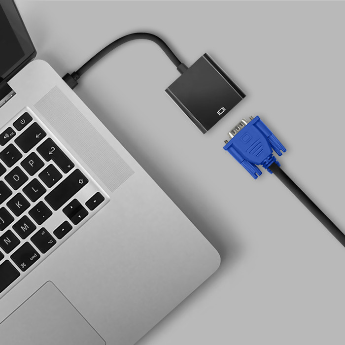 Qoltec Adapter Micro HDMI D męski | VGA żeńskie | 0.2m - zdjęcie 4