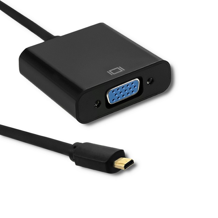 Qoltec Adapter Micro HDMI D męski | VGA żeńskie | 0.2m - zdjęcie 6