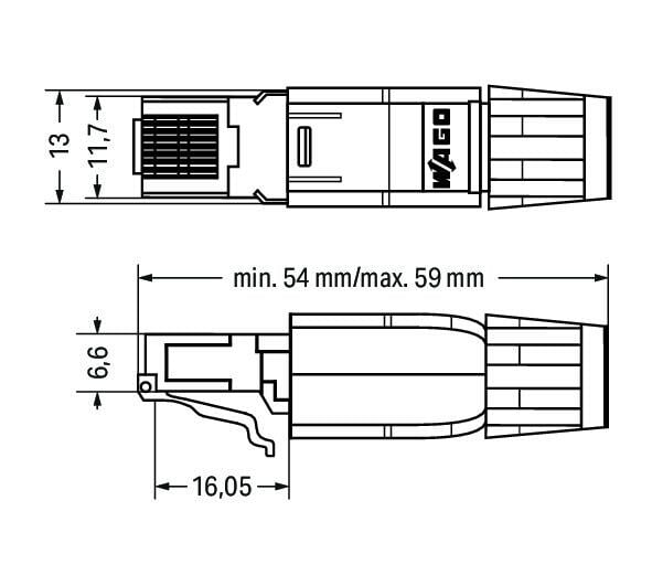 Wtyk ETHERNET RJ-45, IP20; ETHERNET 10/100 Mbit/s - zdjęcie 5