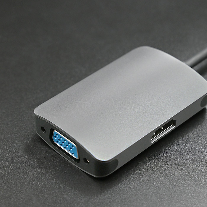 Qoltec Hub Adapter USB-C 3.1 2w1 | HDMI 4K | VGA - zdjęcie 4