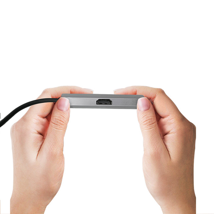 Qoltec Hub Adapter USB-C 3.1 2w1 | HDMI 4K | VGA - zdjęcie 8