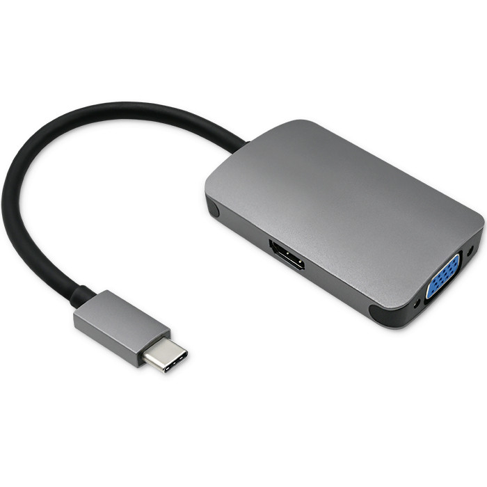 Qoltec Hub Adapter USB-C 3.1 2w1 | HDMI 4K | VGA - zdjęcie 9