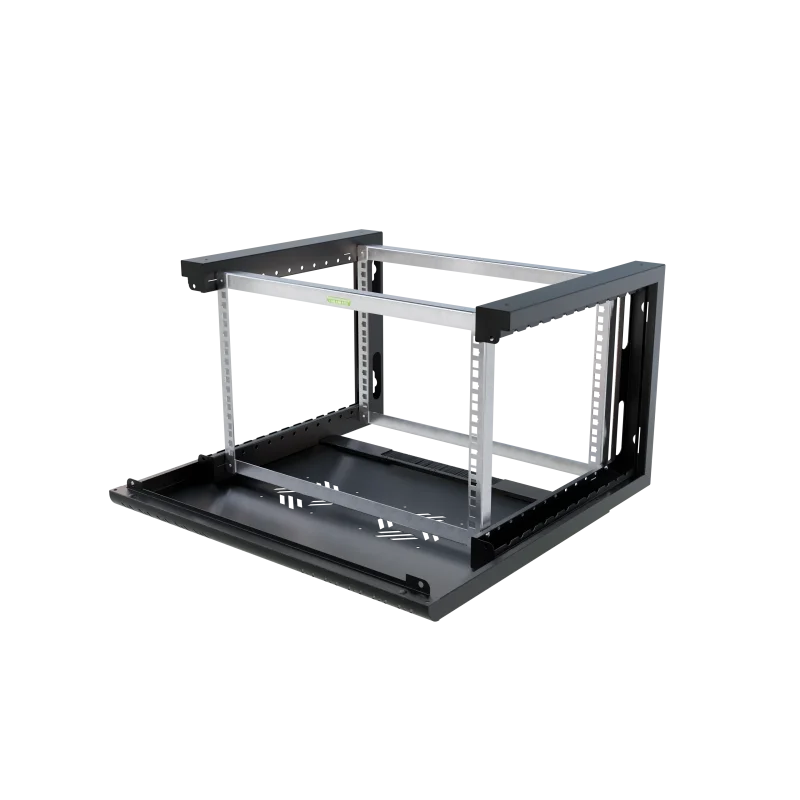 Szafa RACK 19" 6U 450 wisząca Professional szkło czarna - zdjęcie 6