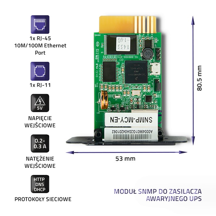 Qoltec Moduł SNMP do zasilacza awaryjnego UPS - zdjęcie 4