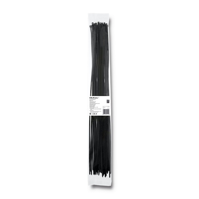Qoltec Opaski zaciskowe Trytki kablowe | 4.8*500mm | 50szt. | Nylon66 | UV | Czarne - zdjęcie 1