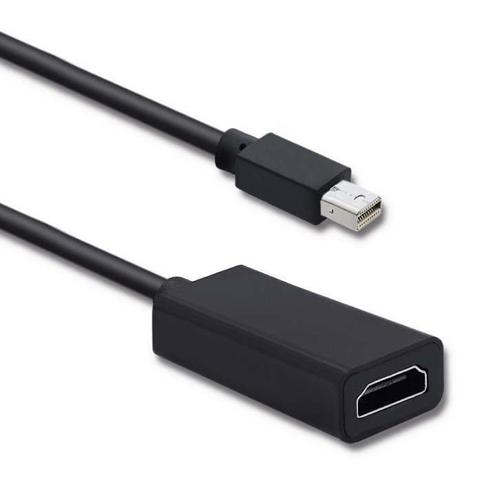 Qoltec Mini DisplayPort v1.1 męski | HDMI A żeński | 4K | 0.2m - zdjęcie 1