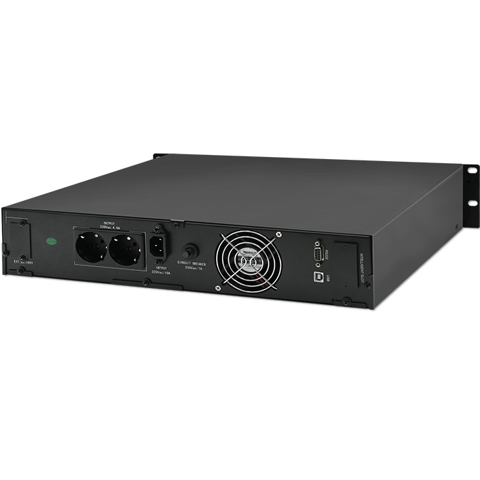 Qoltec Zasilacz awaryjny UPS RACK | 1kVA | 800W | LCD - zdjęcie 2