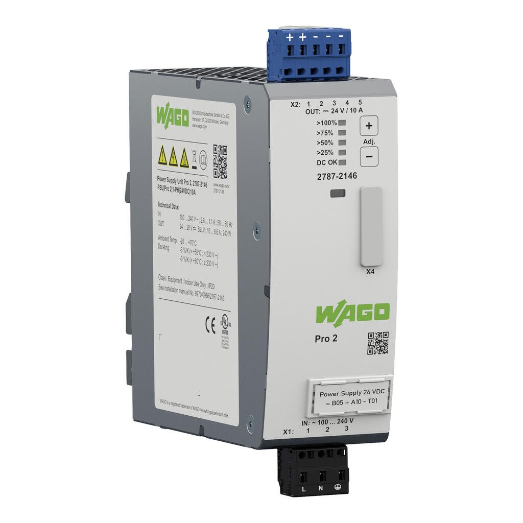 zasilacz; Pro 2; 1-faz.; napięcie wyjściowe 24 V DC; prąd wyjściowy 10 A; TopBoost + PowerBoost; z możliwością komunikacji - zdjęcie 1