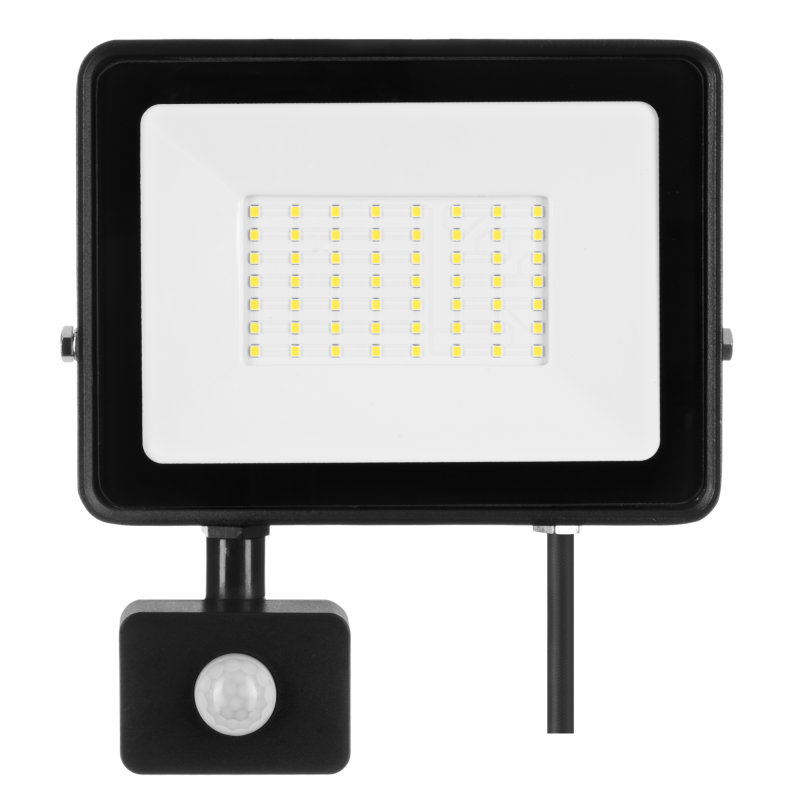 Naświetlacz LED SOLIS 50W 230V IP65 czarny, barwa biała ciepła TYP: NAS-50WW - zdjęcie 1