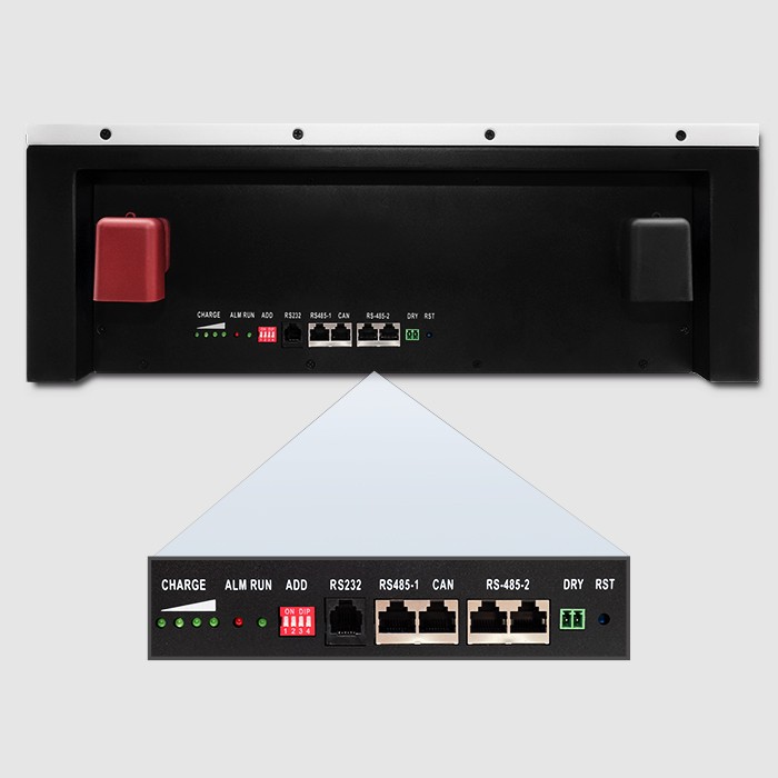 Qoltec Stabilny Magazyn energii LiFePO4 | 5.12kWh | 51.2V | 100Ah | BMS | LCD - zdjęcie 5