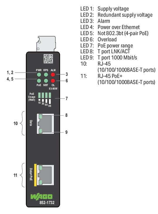 Iniektor PoE; PoE++; 90 W; 10/100/1000 BASE - zdjęcie 2
