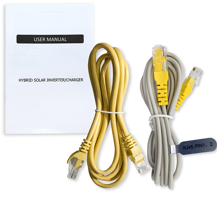 Qoltec Modularny Hybrydowy inwerter solarny Off-Grid 6200W | 120A | 48V | MPPT | do 12 jednostek | BMS | Sinus | opcja Wi-Fi | Power Factor 1.0 - zdjęcie 9