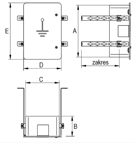 Puszka podtynkowa kontrolna do elewacji 250x150x85mm regulacja głębokości osadzenia 68.4 /96801408/ - zdjęcie 2