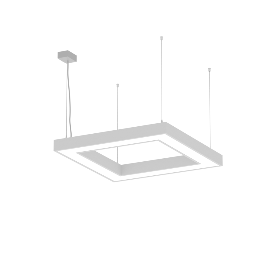Geometric Square LED 680 60W 6770lm 840 OPAL Szary STD - zdjęcie 1