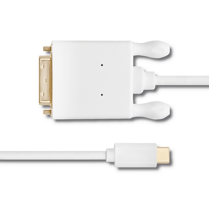 Qoltec Kabel USB 3.1 typ C męski/ DVI męski | 4K | Alternate mode | 2m - zdjęcie 2