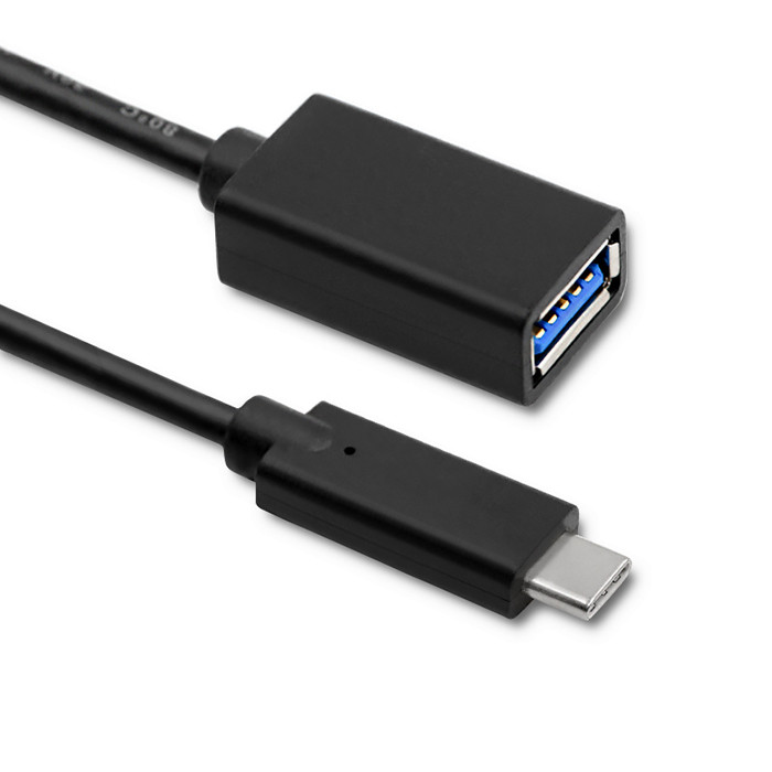 Qoltec Kabel USB 3.1 typ C męski | USB 3.0 typ A żeński | 0.25m - zdjęcie 1
