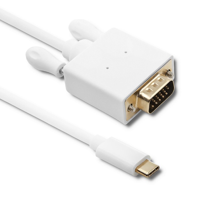 Qoltec Kabel USB 3.1 typ C męski/ VGA męski | FULL HD | Alternate mode | 2m - zdjęcie 1